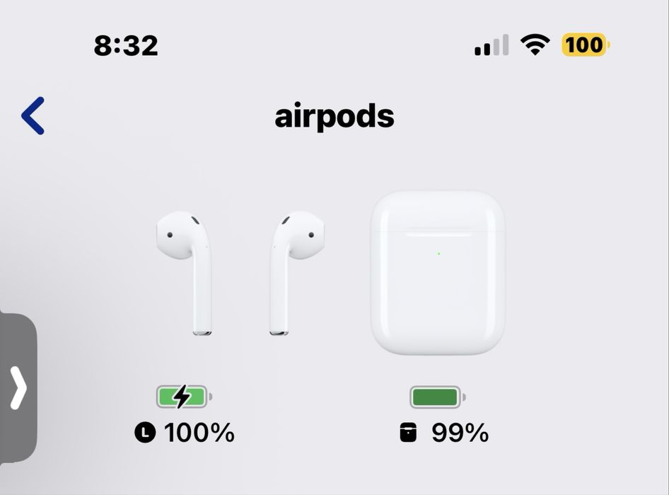 Airpods gen 2 original (doar casca stanga+dock)
