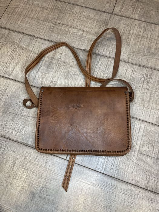 geanta unisex din piele de camila