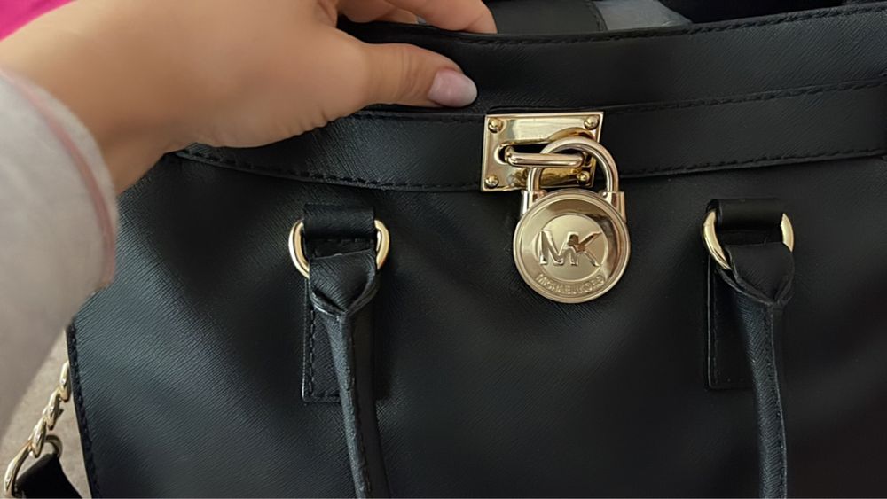 Кожена чанта Hamilton Michael Kors