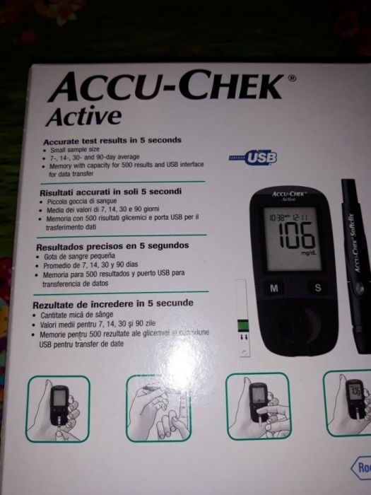 Aparat de monitorizare a glicemiei marca Accu Chek