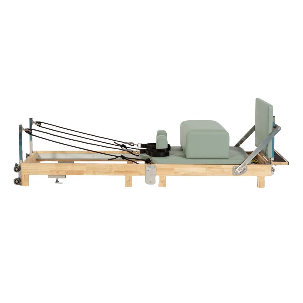 Aparat pilates reformer pliabil din lemn de stejar (oak)