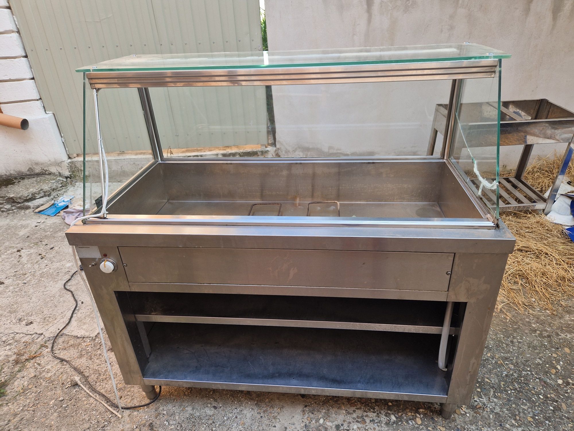 Frigider, Congelator inox, Vitrina rece si vitrina calda inox, cu dula