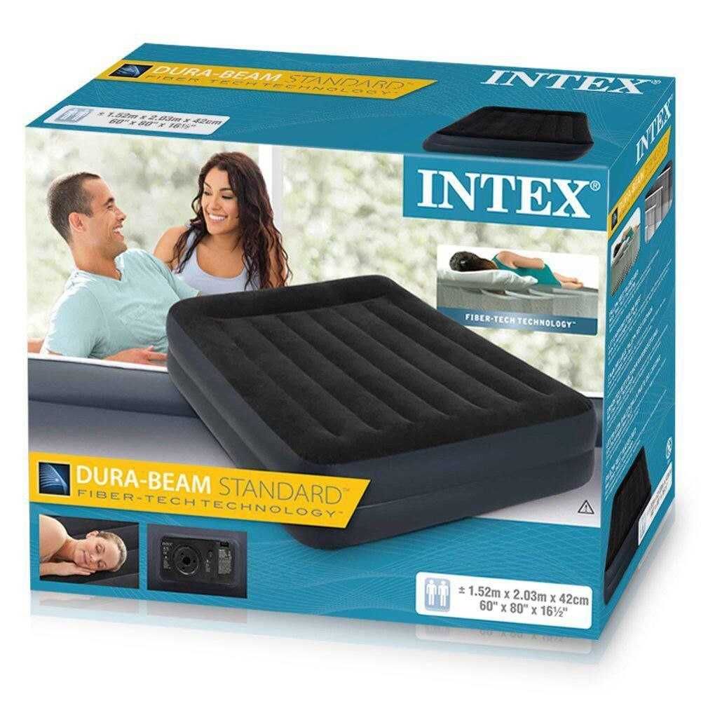 Intex Надувные матрасы 152 х 203 х 2  (темно синий )