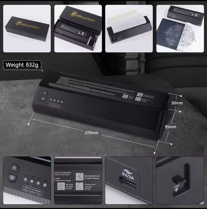 Тату принтер, термален принтер за шаблони/ tattoo printer