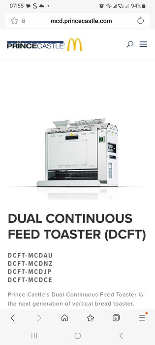 DCFT Toaster Mc Donalds