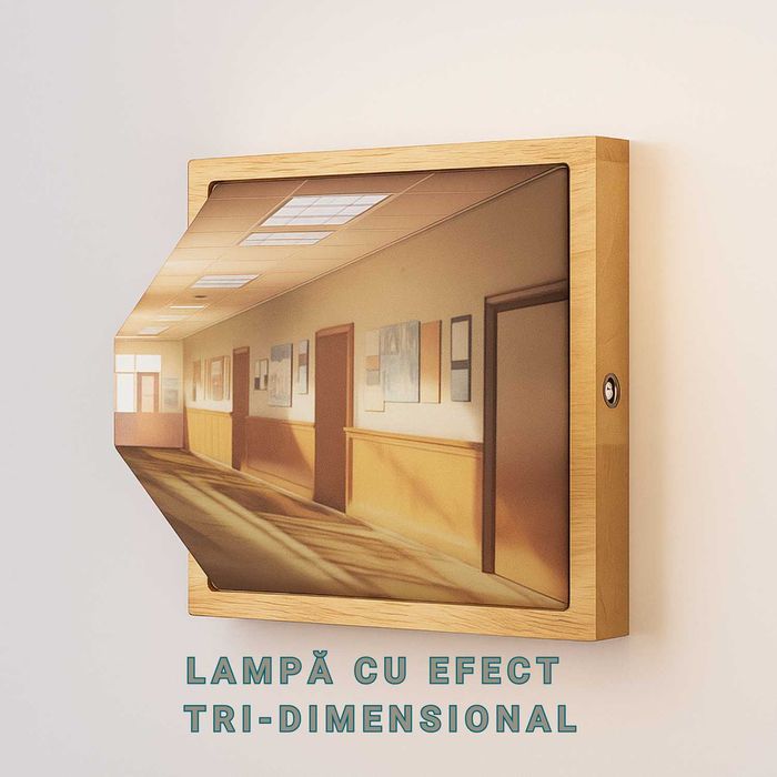 Lampa de veghe pentru perete/birou, 3D stereoscopica-efect holografic