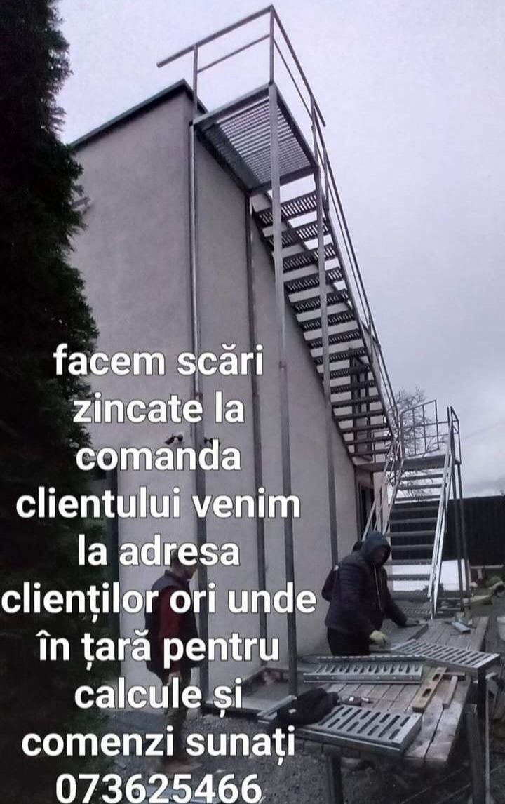 Scări zincata metalice