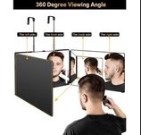 Oglinda tuns 360°, Pliabila, cu Sistem de Agatare, Lumina Led, Negru