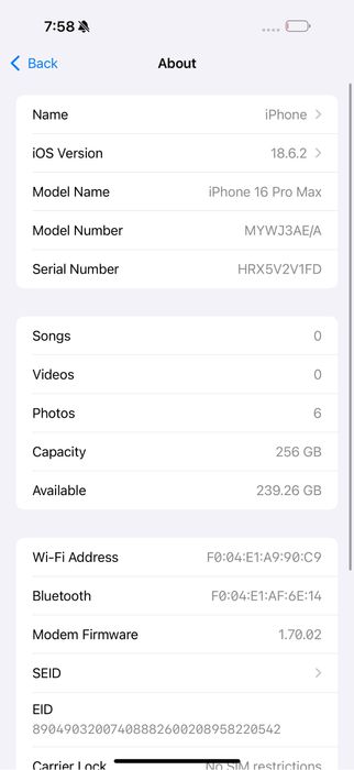 Iphone 16pro max 100%