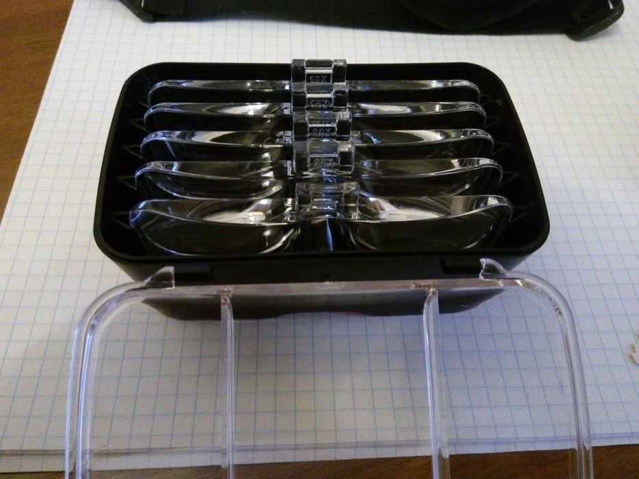 Лупа на голову с фонариком 5 линз