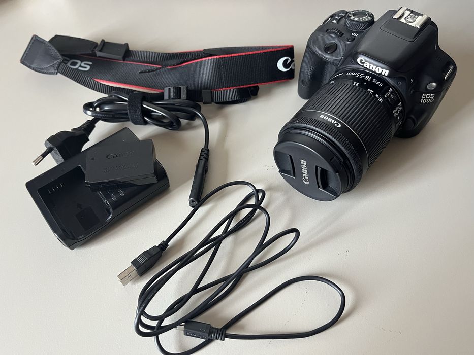 Canon 100D + obiectiv 18-55mm