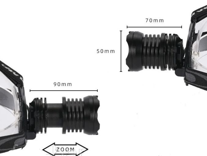 Налобный фонарь п70,самый яркий , мощный фонарик- Power Bank