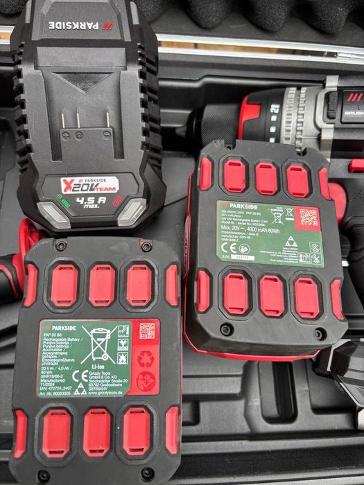 К-т бормашина PARKSIDE Performance 2 бр. 4Ah