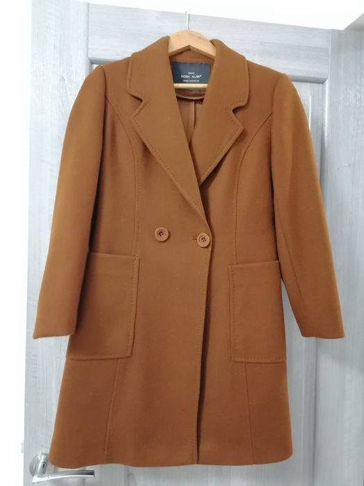 Palton dama Moda Aliss, mărimea 38, culoare Maro