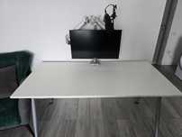 Birou alb lucru/gaming/arhitect IKEA THYGE 160cm