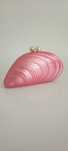 Clutch acrilic roz perlat, nou