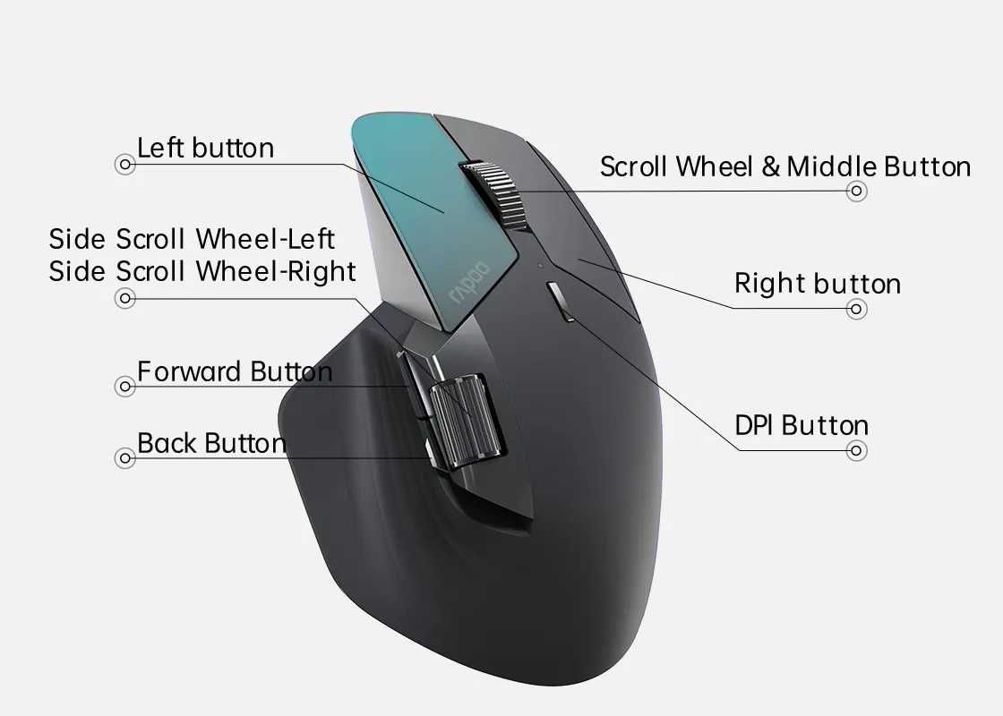 [НОВАЯ] Мышка RAPOO MT760L Black