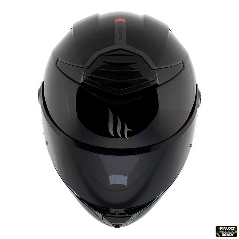 Casca moto integrala Thunder 4 negru lucios (ochelari soare integrati)