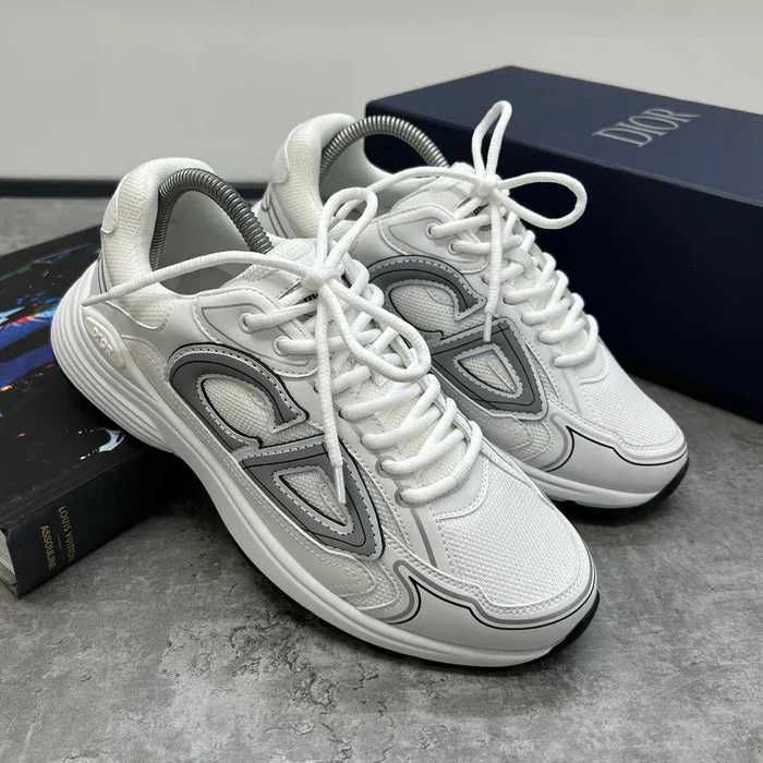 Adidasi Dior B30 White Reflective Grey Low - Unisex