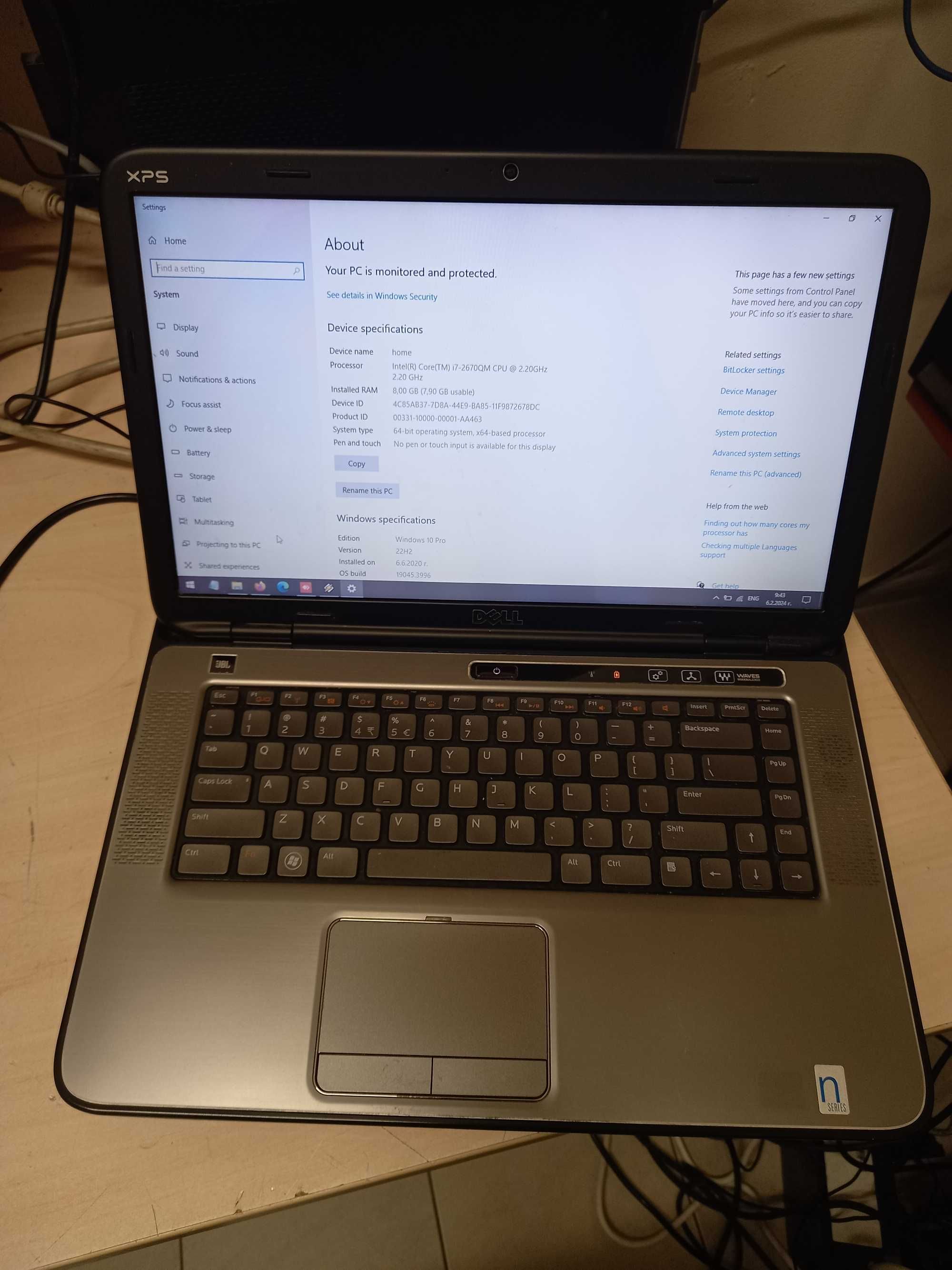 Dell  XPS L502x Laptop