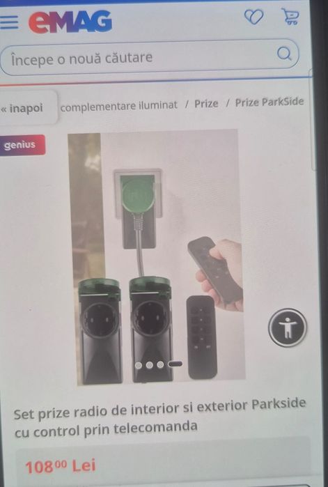 Set Priza  parkside telecomanda  la cutie