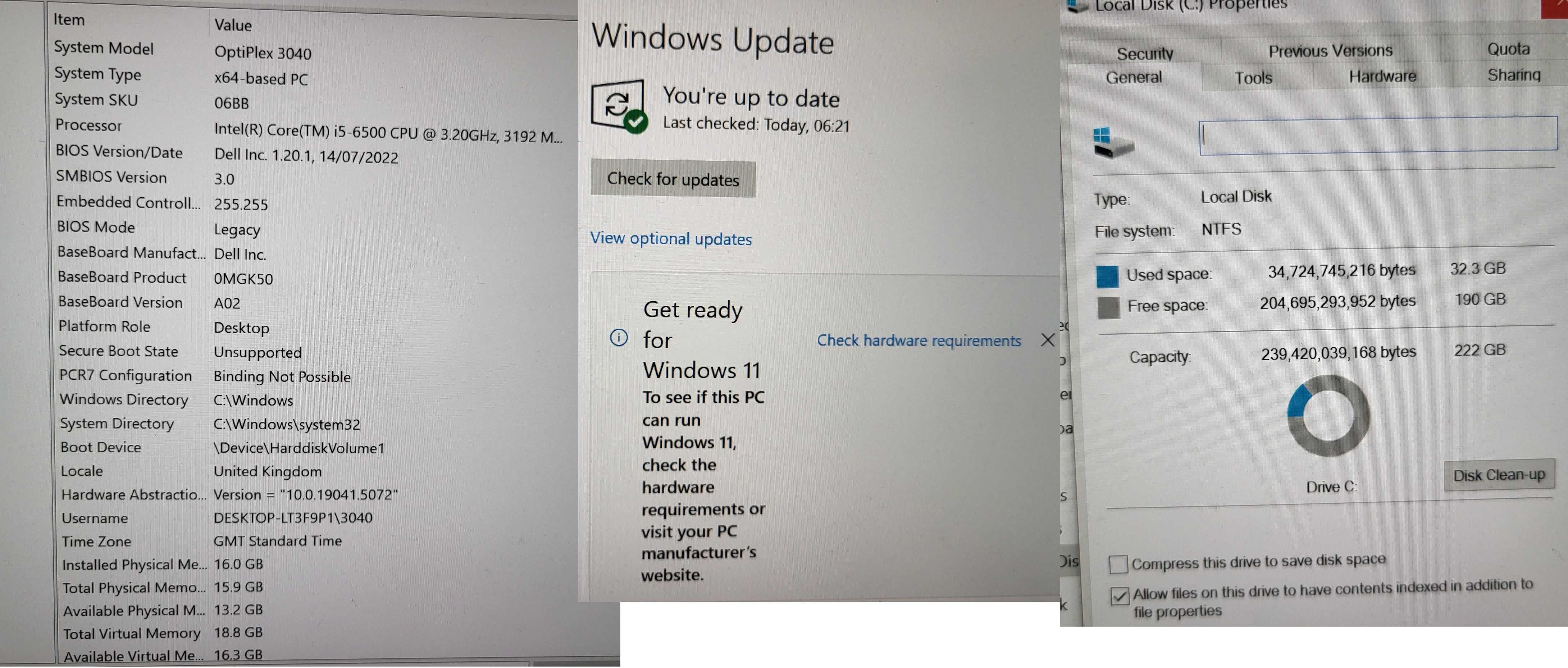Продавам Dell OptiPlex 3040, intel i5-6500T, 16GB RAM, 240GB SSD, WiFi