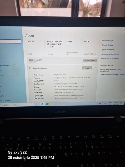 Acer aspire i3 gen 5