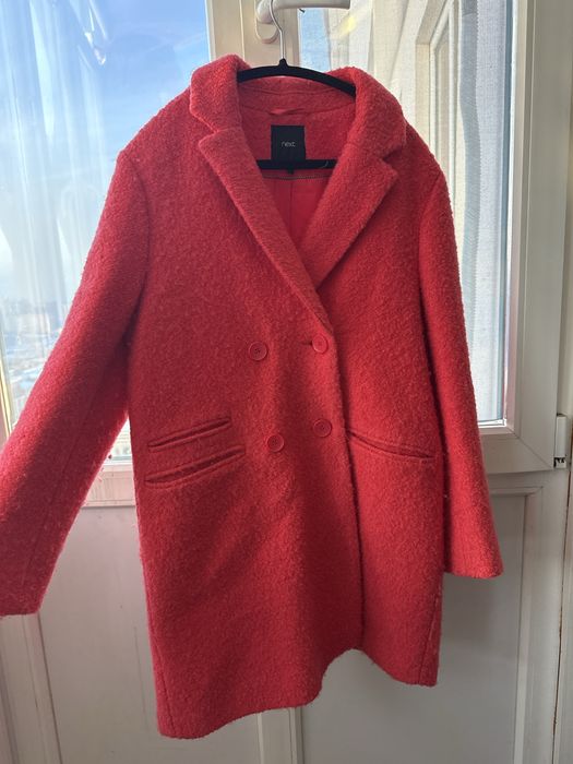 Next пальто красное демисезонное