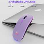 Mouse reîncărcabil fără fir TQQ, 2,4 GHz, laptop, PC, Mac, iPad