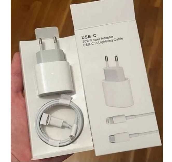 set incarcator 20w fast charge iPhone adaptor priza + cablu incarcare