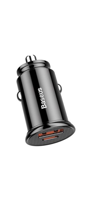 Incarcator Auto Baseus USB si Type-C Dual Port 30W, Black