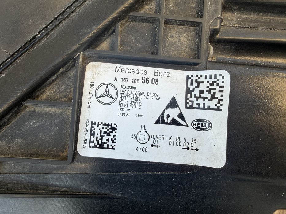 Far dreapta Mercedes GLE W167 Full LED MULTIBEAM Original Europa