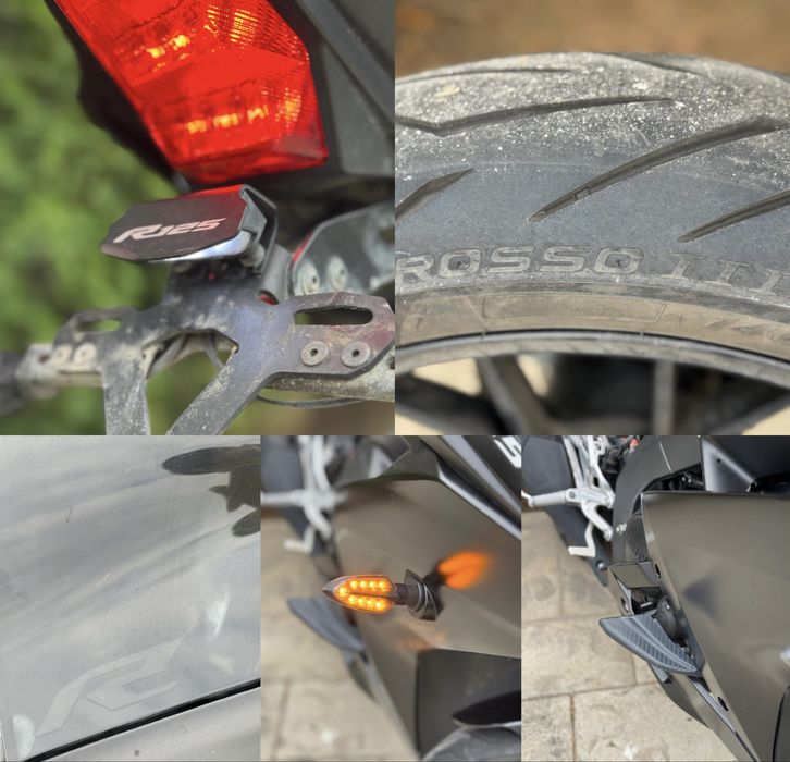 Yamaha Yzf R125~Anvelope NOI~Parbriz sportR~SemnalizariLED~Suport nr