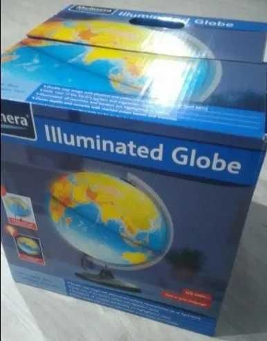 Glob geografic pamantesc iluminat, 30 cm, nou, sigilat