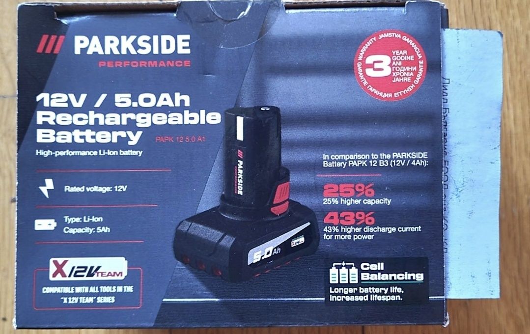 Parkside Перфоратор 12v, Саблен трион 12v, Батерии 12v 2,5/5Ah