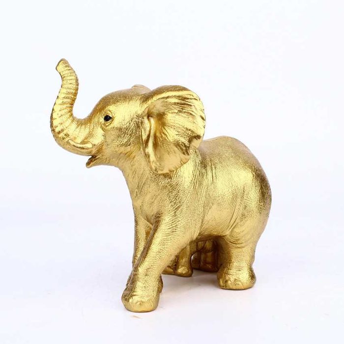 Elefant Mamă și Pui - Sculptură din Rășină pentru Decor Creativ