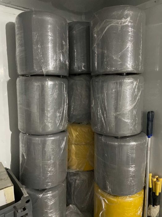 Пуф дерево, Экокожа серые/желтые