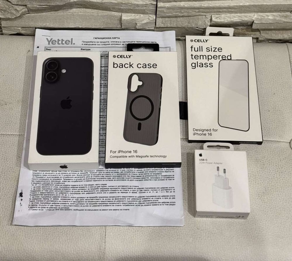 НОВ Iphone 16 Black 128GB 5G 36м. ГАРАНЦИЯ ПОДАРЪЦИ