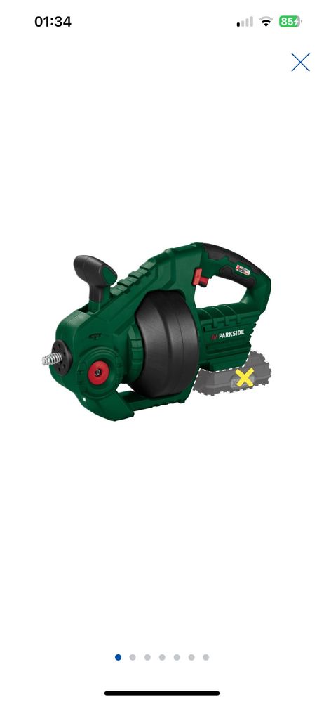Masina de curatat si desfundat  tevi pe acumulator Parkside