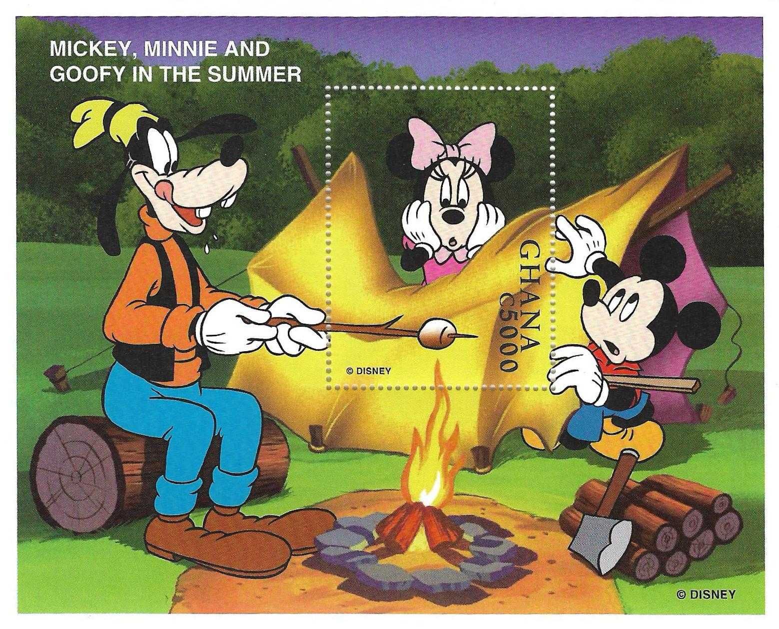 Super timbre colita nestampilata Disney Ghana, Mickey Mouse