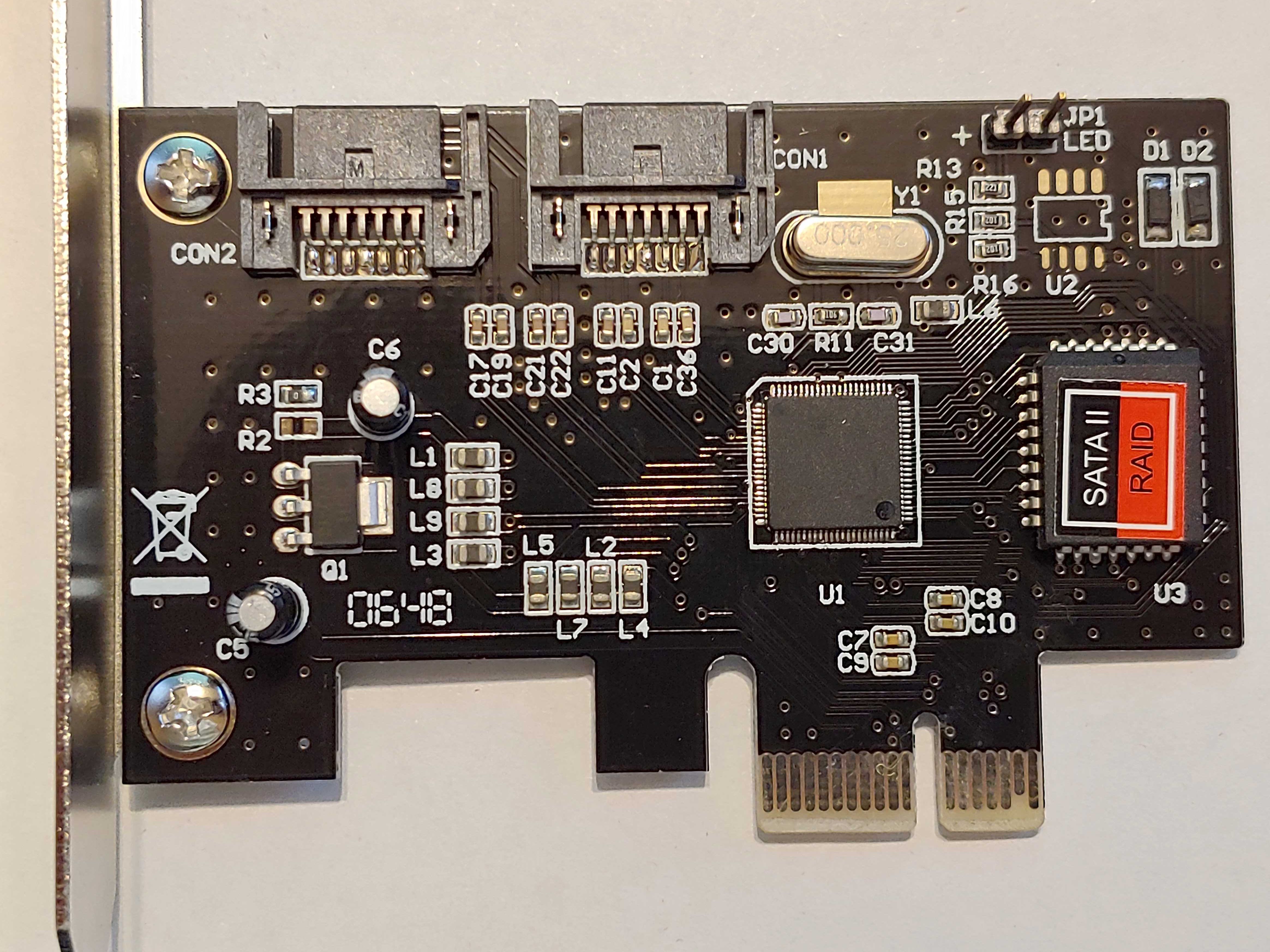 Продам SATA RAID-контроллер двухпортовый PCI-e x1