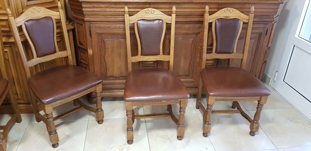 Трапезни столове с естествена кожа