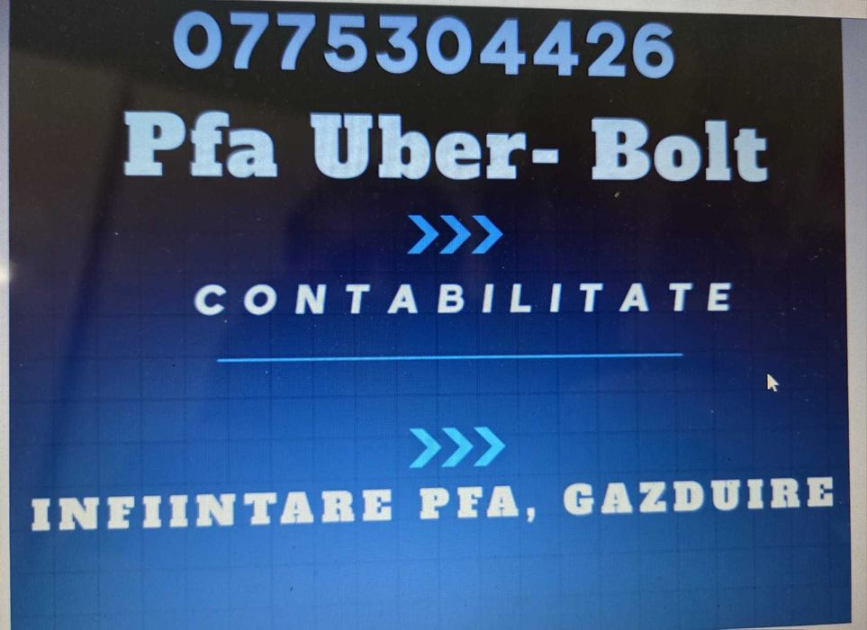 PFA pentru activități de ride sharing - Bolt - Uber