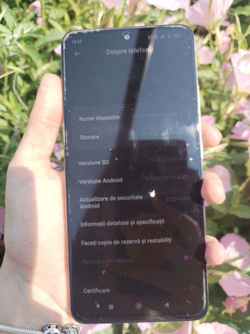 Telefon mobil Xiaomi Redmi Note 12 Pro, Dual SIM, 256GB, 8GB RAM, 4G,