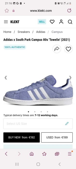 Adidas x South Park Campus 80s 'Towelie' (2021)