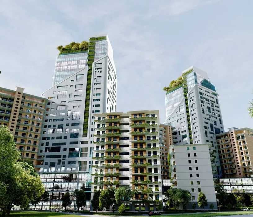 EcoTower Ш.Руставели 2-комнатная 1-этаж 60м2 с двориком КОРОБКА срочно