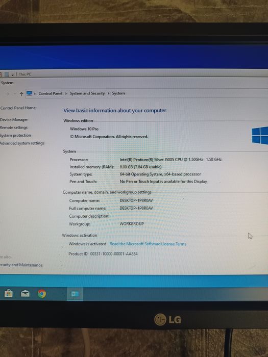 Intel Pentium Silver J5005 1.50 GHz, 8 GB RAM și Hard 1 TB.
