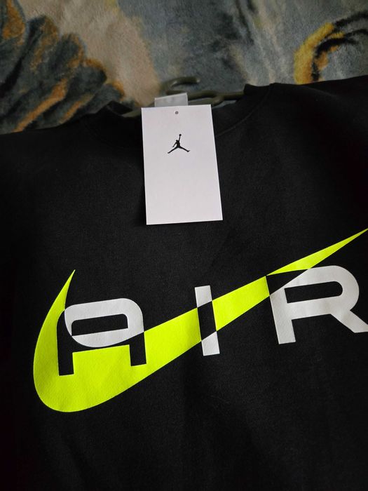 Nike air black дебела ватирана черна фанела ватирана