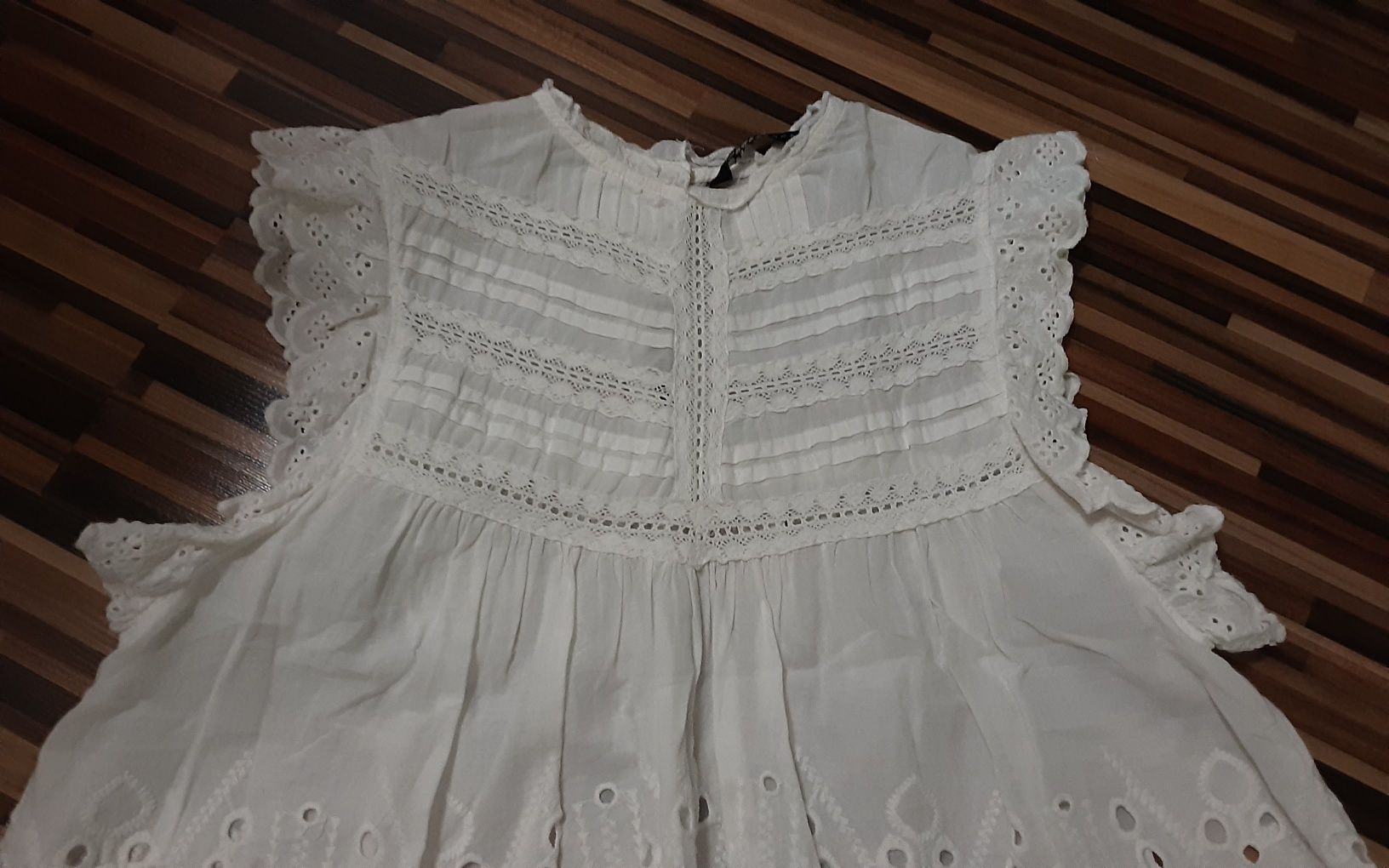 (XS) ZARA сет 2 части нова къса пола & панталон и топ рязана дантела