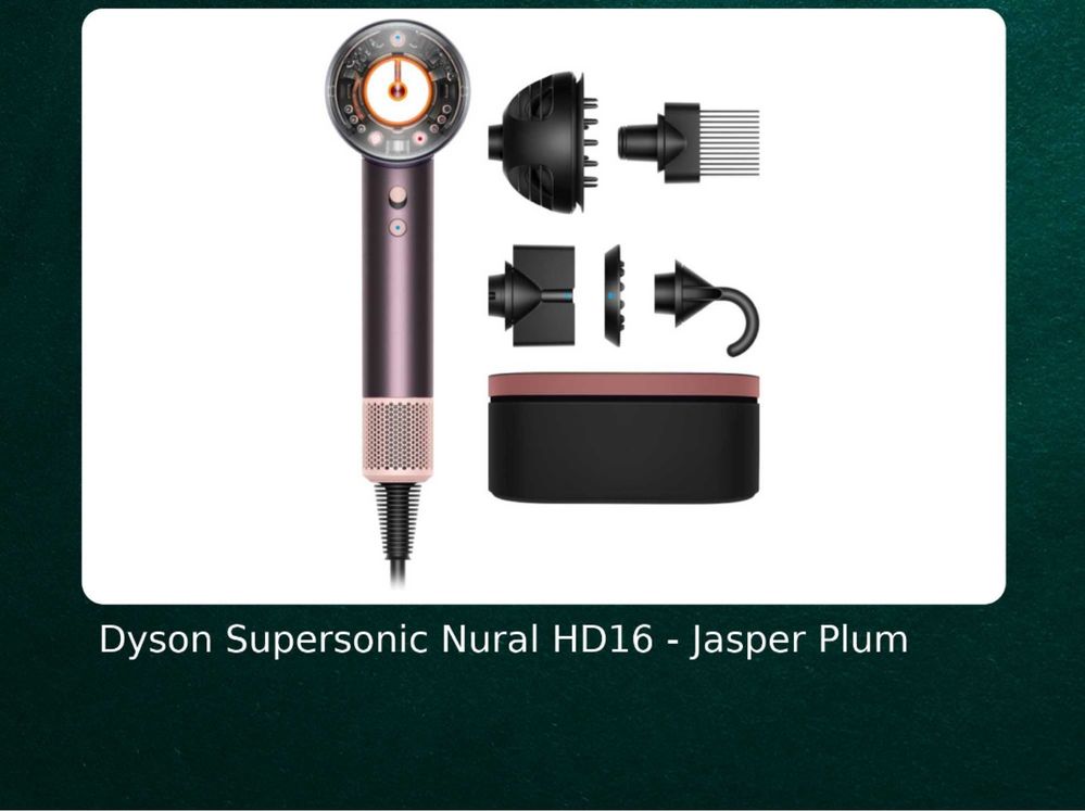 Dyson hd 16 Nural Supersonic Jasper.Blue.Red.Bronze.Patina.Pink
